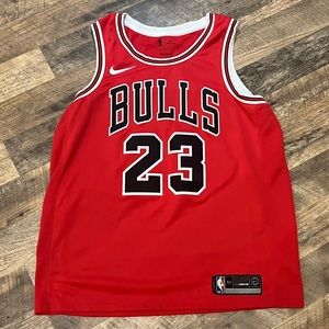 Nike, NBA Chicago Bulls icon edition Jordan away red jersey size XL